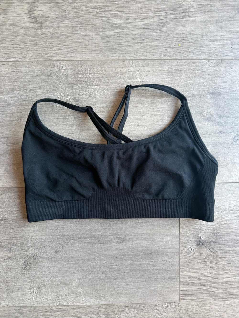 EUC Fabletics racerback sports bra - black - see measurements for size